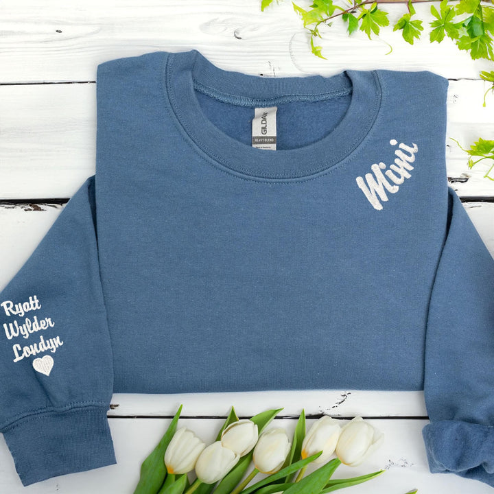 MAMAN Sweatshirt Brodé - Cadeau pour la Fête des Mères