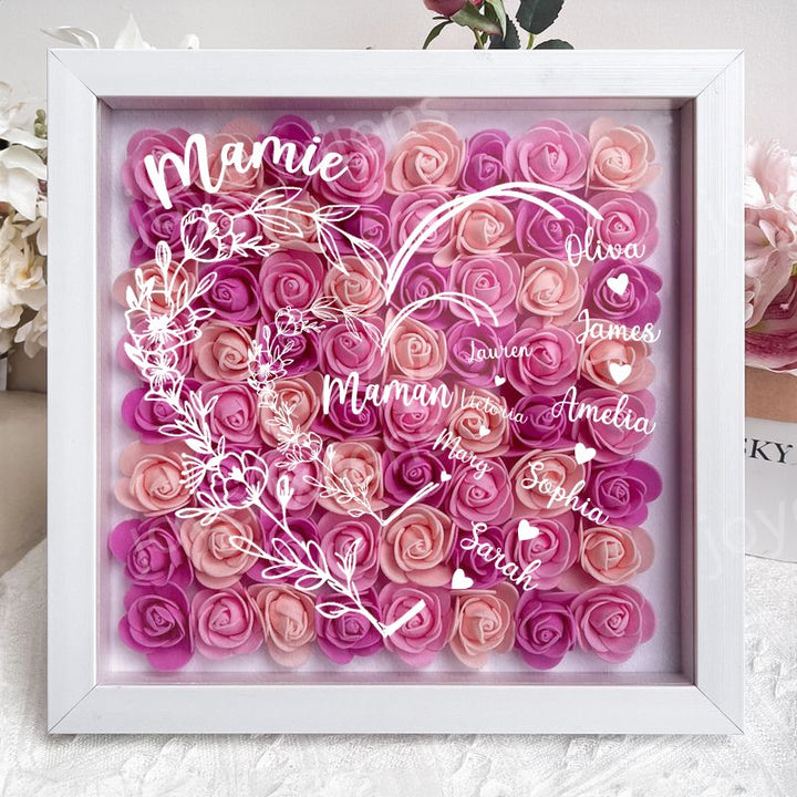 Votre amour a construit cette famille, votre cœur la maintient ensemble - Boîte à fleurs personnalisée pour la famille