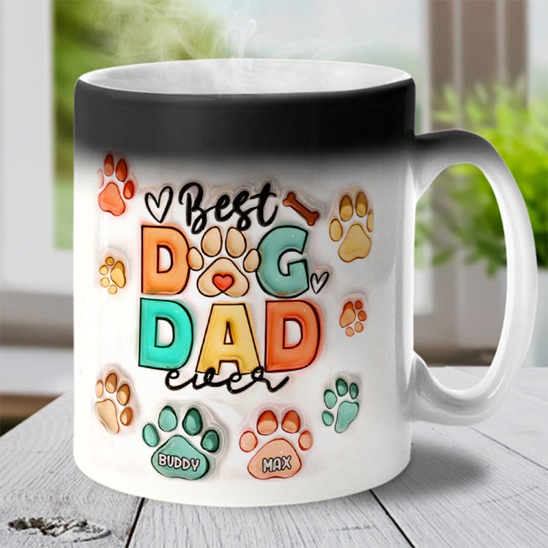 DOG DAD-Tasse magique personnalisée 3D - Famille Cdeau pour PAPA