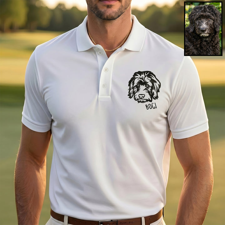 Polo avec portrait d'animal brodé – Un cadeau pour les amoureux des animaux