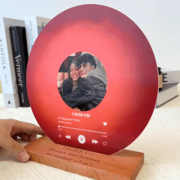 Disque personnalisé avec photo - Plaque de chanson lenticulaire avec NFC🎵