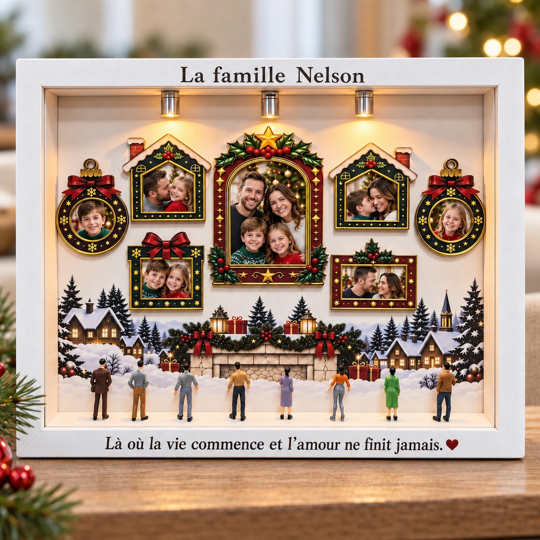 Mini-musée en boîte pour Noël, à personnaliser soi-même avec éclairage – Cadeau de Noël