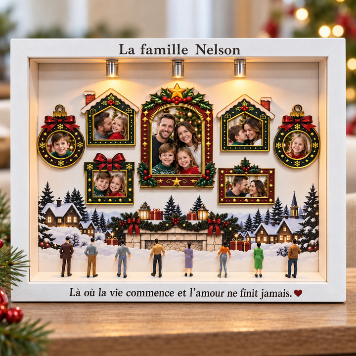 Mini-musée en boîte pour Noël, à personnaliser soi-même avec éclairage – Cadeau de Noël