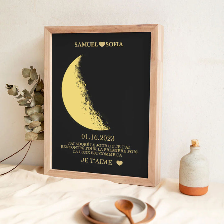 Phases De Lune Et Noms Personnalisés Avec Texte Pour Couple