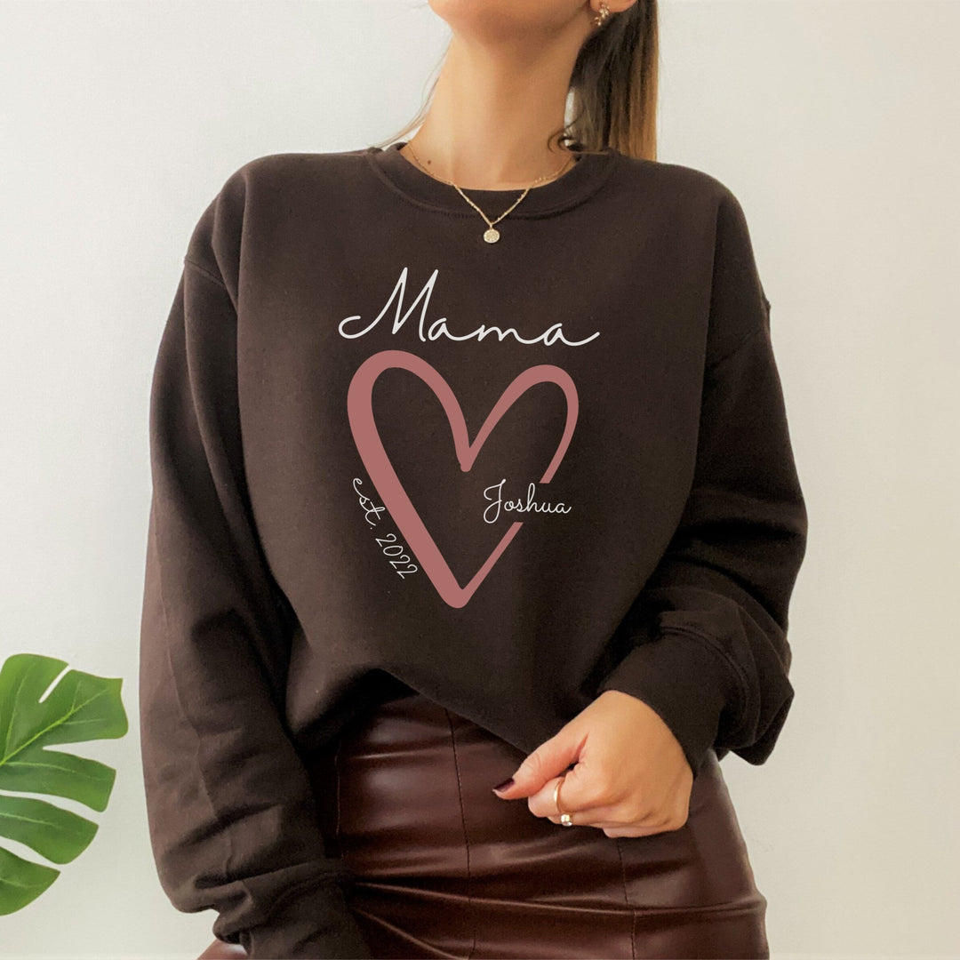 Sweat-shirt Personnalisé avec noms d'enfants - Cadeau unique pour la Fête des Mères