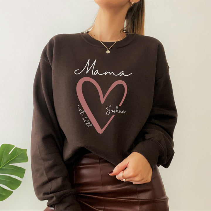 Sweat-shirt Personnalisé avec noms d'enfants - Cadeau unique pour la Fête des Mères