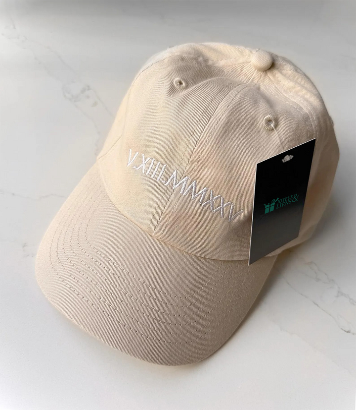 Casquette brodée personnalisée avec chiffres romains
