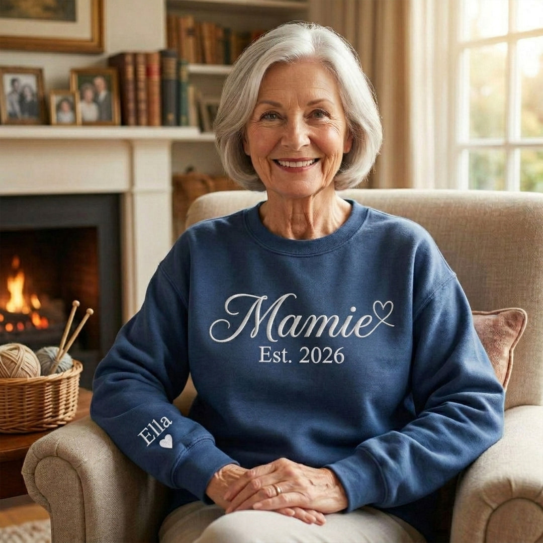 T-shirt/Sweatshirt Brodé pour maman- Cadeau Parfait pour la Fête des Mères