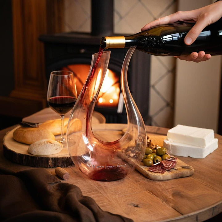 Carafe à vin en forme de harpe personnalisable