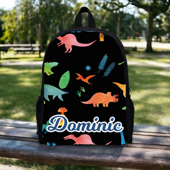 Sac à Dos Dinosaure pour Enfant 1 Prénom Personnalisé Cartable Sac maternelle