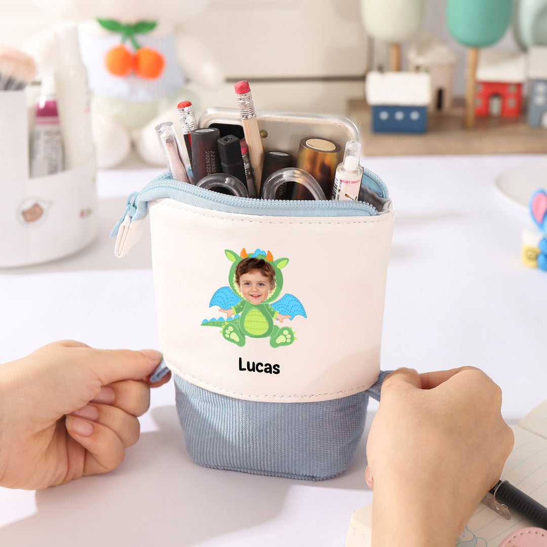 Trousse Personnalisée avec Photo Enfant, Animaux et Couleurs au choix | Cadeaux Rentrée Scolaire |