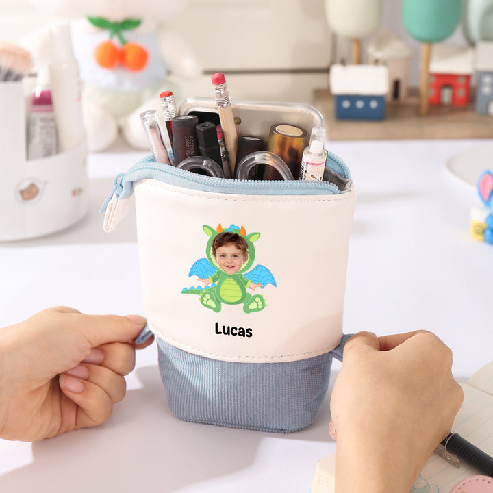Trousse Personnalisée avec Photo Enfant, Animaux et Couleurs au choix | Cadeaux Rentrée Scolaire |