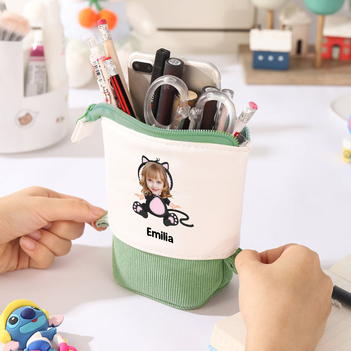 Trousse Personnalisée avec Photo Enfant, Animaux et Couleurs au choix | Cadeaux Rentrée Scolaire |