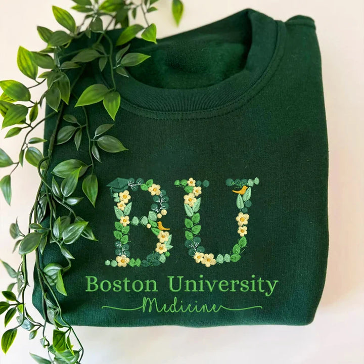 Sweat-shirt et sweat à capuche fleuris personnalisés pour collège - Brodés avec la fierté de VOTRE école