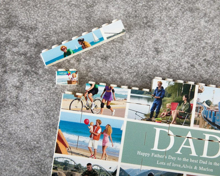 Blocs de puzzle photo personnalisés à monter soi-même, un cadeau pour la fête des pères