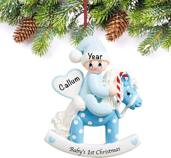 Ornements de Noël  1 Prénom 4 Styles Personnalisé cadeau pour BéBé