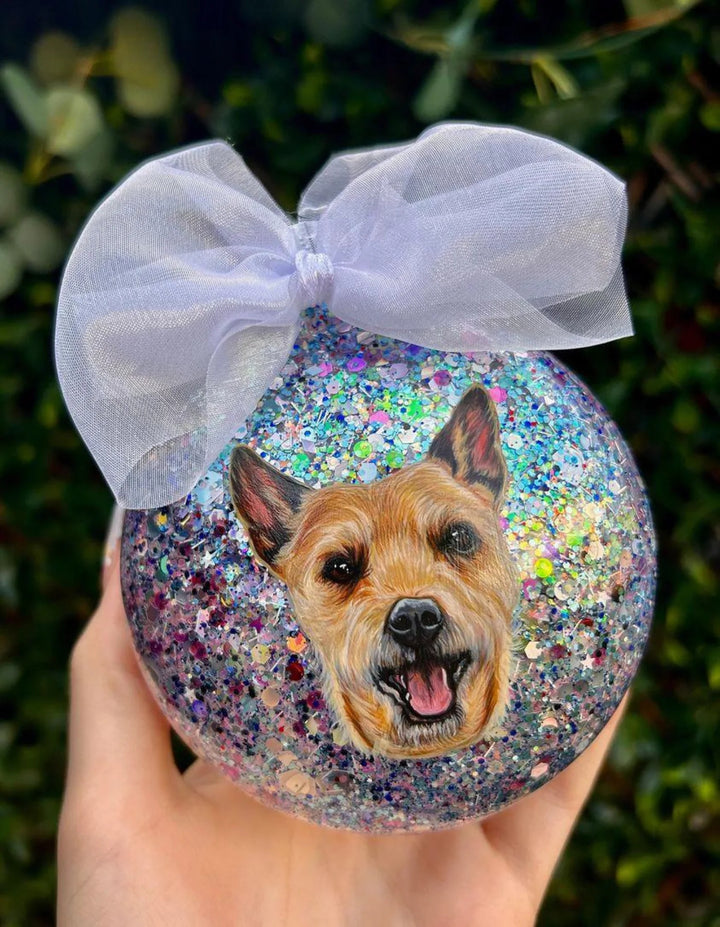 50 % de réduction sur les boules de Noël avec portraits d'animaux