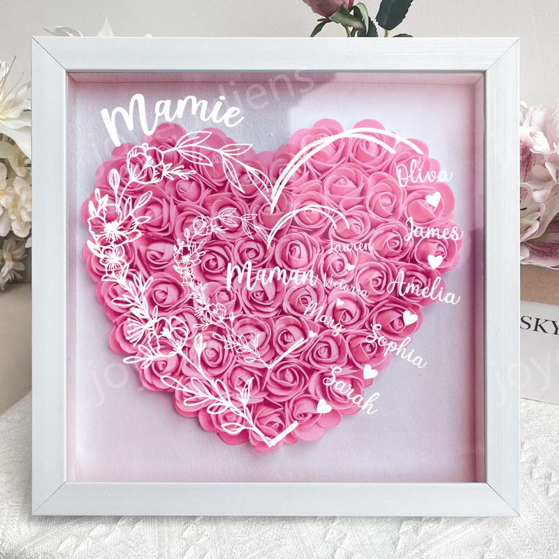 Votre amour a construit cette famille, votre cœur la maintient ensemble - Boîte à fleurs personnalisée pour la famille
