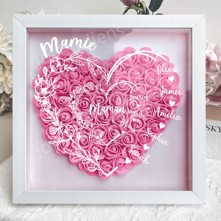 Votre amour a construit cette famille, votre cœur la maintient ensemble - Boîte à fleurs personnalisée pour la famille