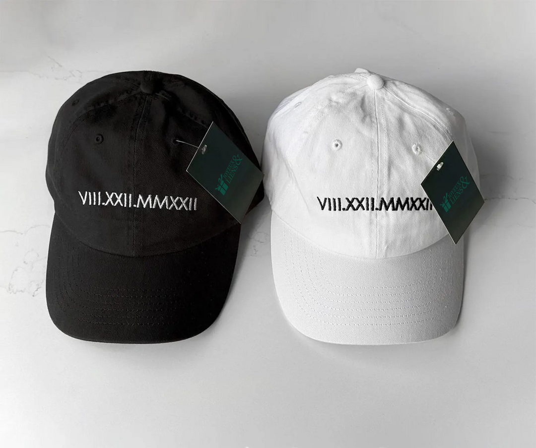 Casquette brodée personnalisée avec chiffres romains