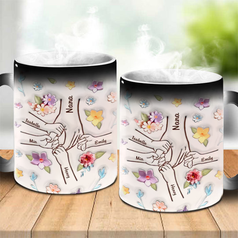 Unis par l'amour - Tasse magique personnalisée 3D - Famille