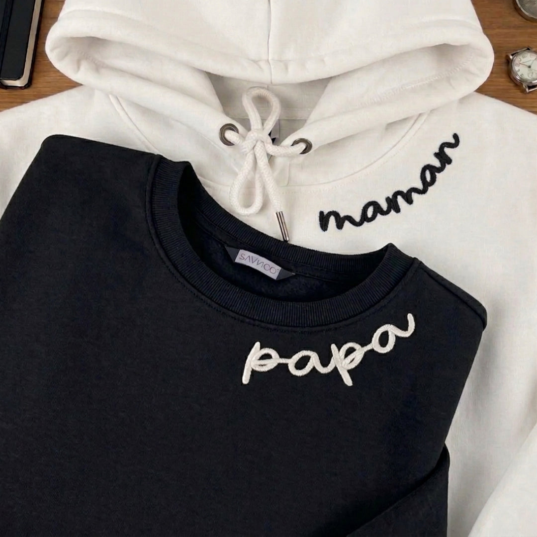 MAMAN Tshirt/Sweatshirt Brodé - Cadeau Parfait pour la Fête des Mères