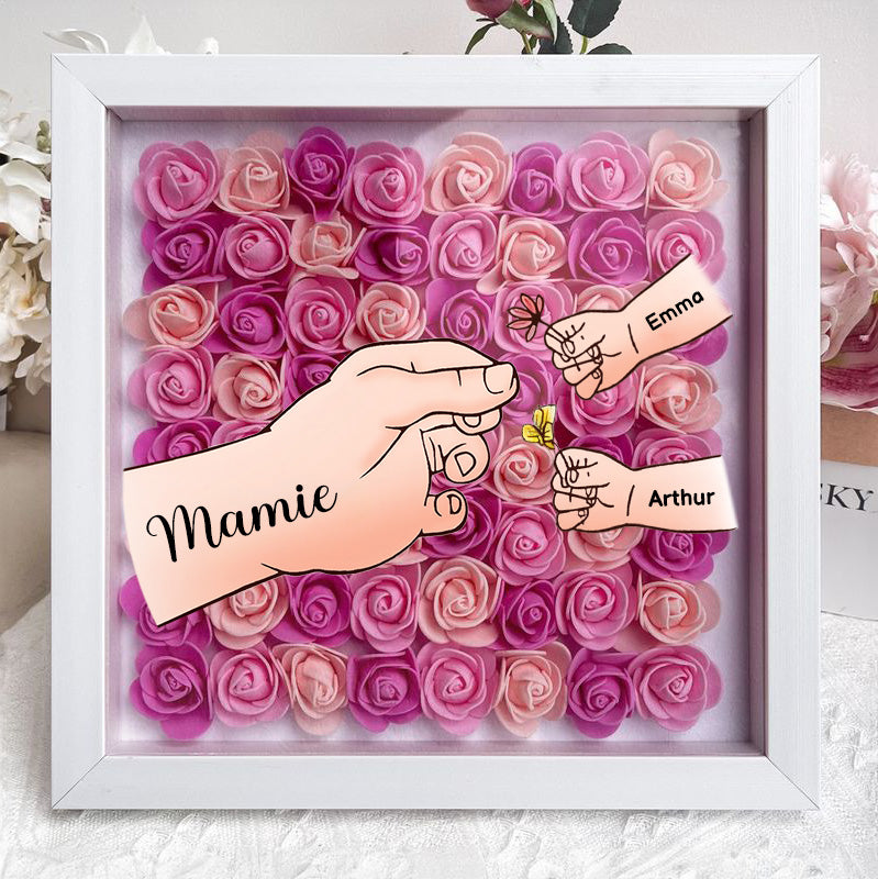 Cadeau Souvenir pour Maman – Boîtes à fleurs personnalisées avec 8 noms et motifs floraux