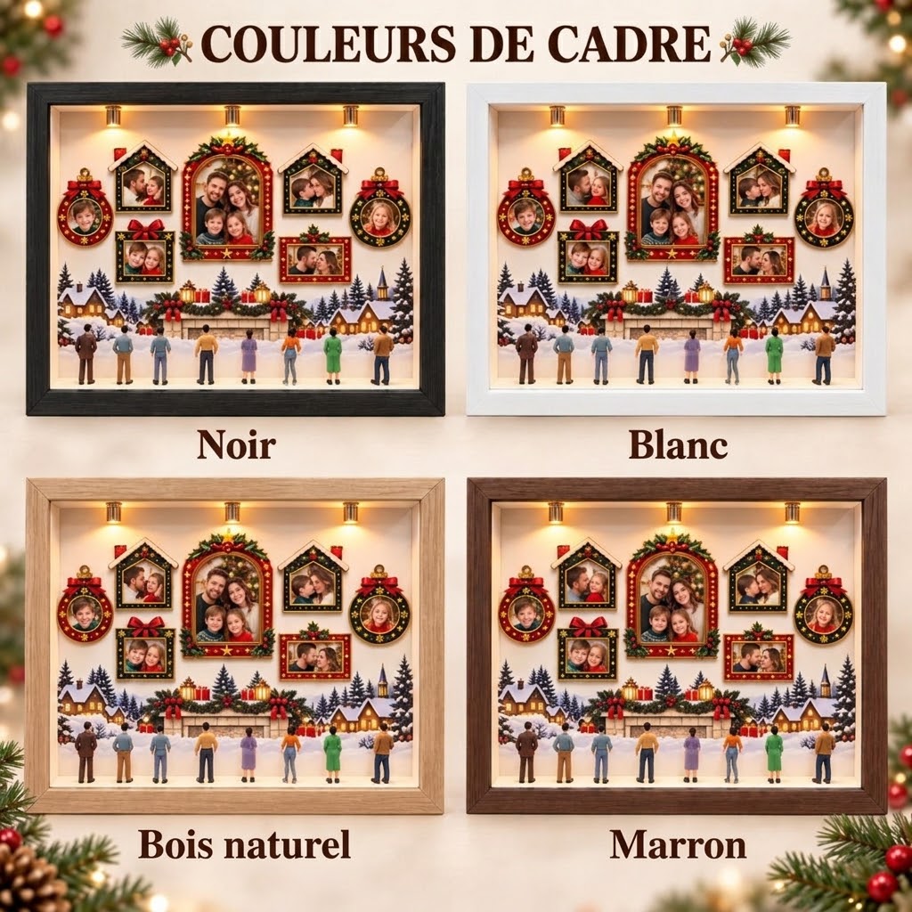 Mini-musée en boîte pour Noël, à personnaliser soi-même avec éclairage – Cadeau de Noël