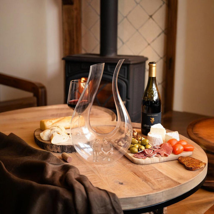 Carafe à vin en forme de harpe personnalisable