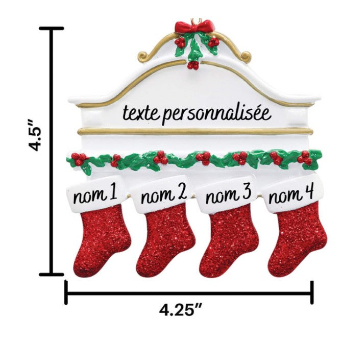 Personnalisés de Noël chaussette de Noël 2-8 prénoms et texte