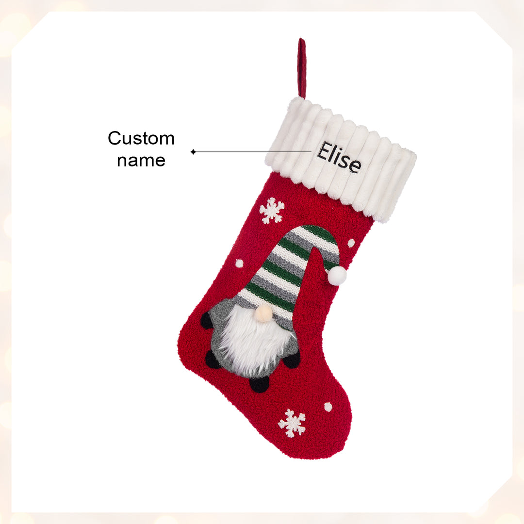 Ornements Chaussette de Noël 1 Prénom Personnalisé