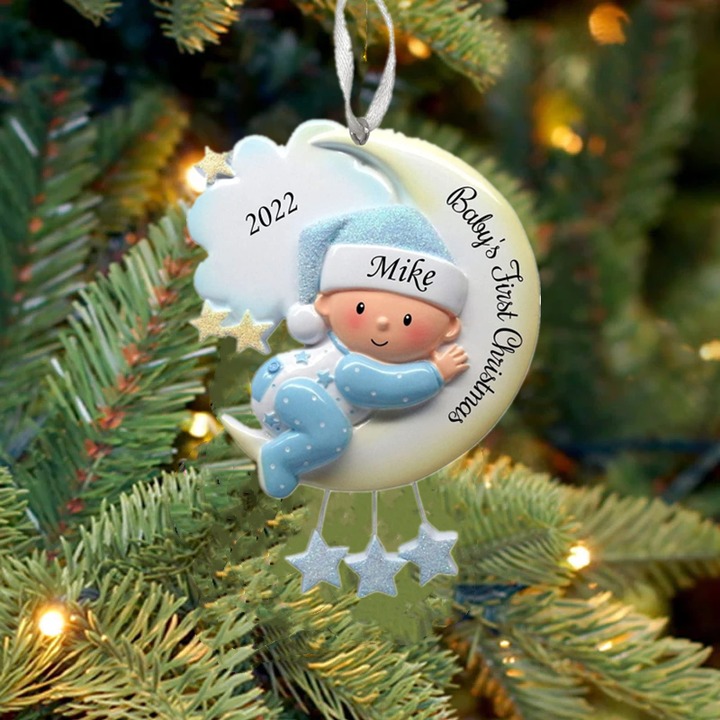 Ornements de Noël  1 Prénom 4 Styles Personnalisé cadeau pour BéBé