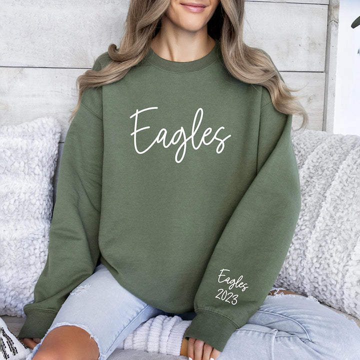 Sweat-shirt personnalisé avec nom d'équipe imprimé en 3D PUFF