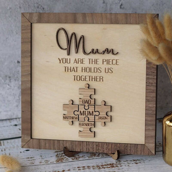 Cadre en bois personnalisé du prénom puzzle cadeau fête des mères