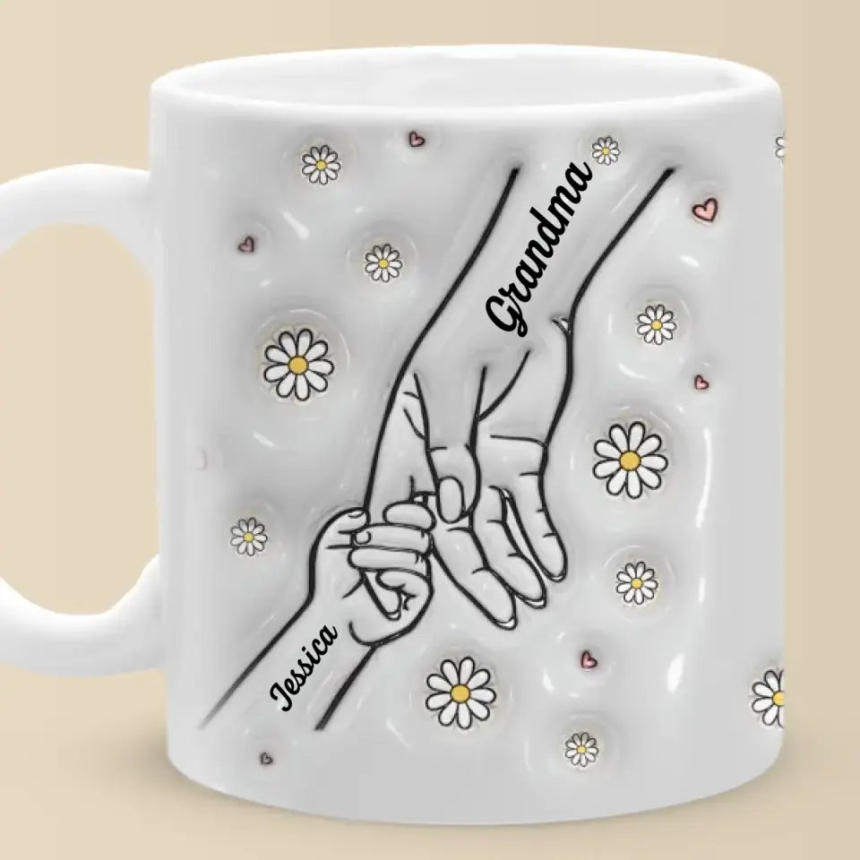 Joie de Famille: Mug 3D Personnalisé - Mère, Grand-mère - Cadeau Spécial