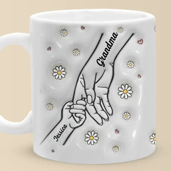 Joie de Famille: Mug 3D Personnalisé - Mère, Grand-mère - Cadeau Spécial