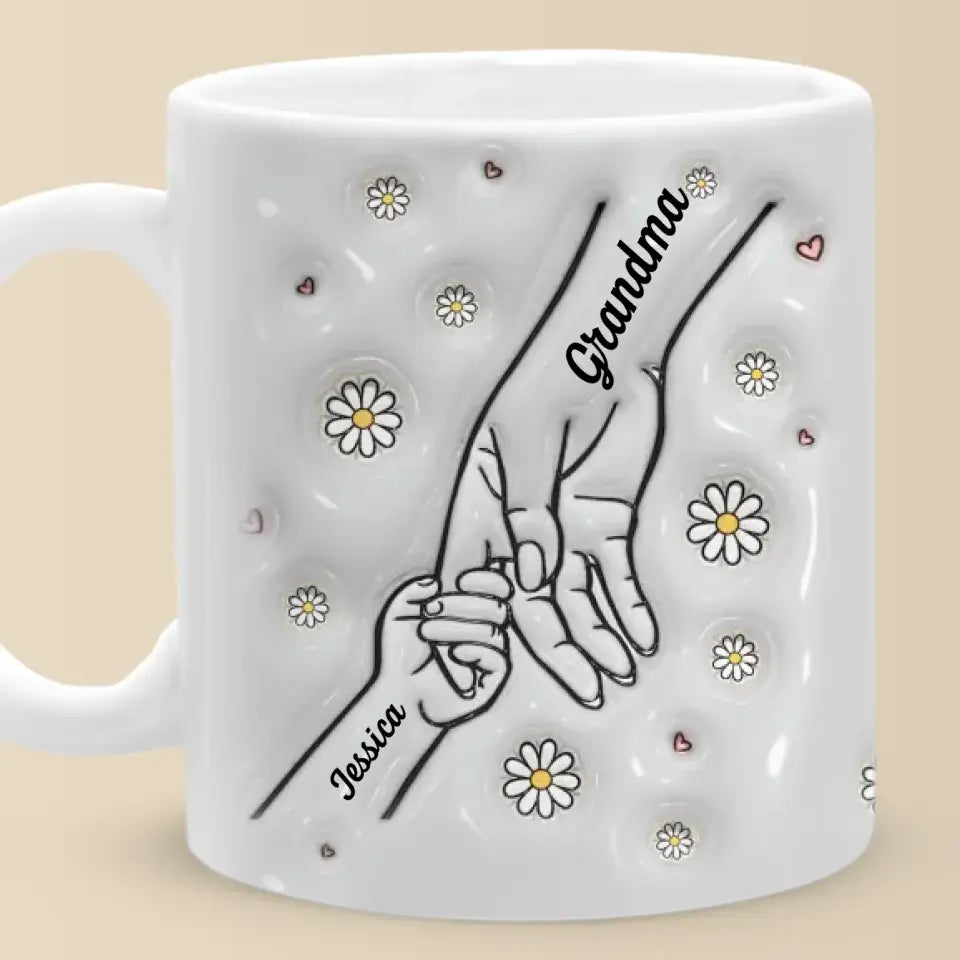 Joie de Famille: Mug 3D Personnalisé - Mère, Grand-mère - Cadeau Spécial