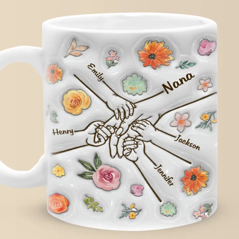 Liens Indéfectibles: Tasse 3D Personnalisée - Maman, Mamie - Cadeau Tendre