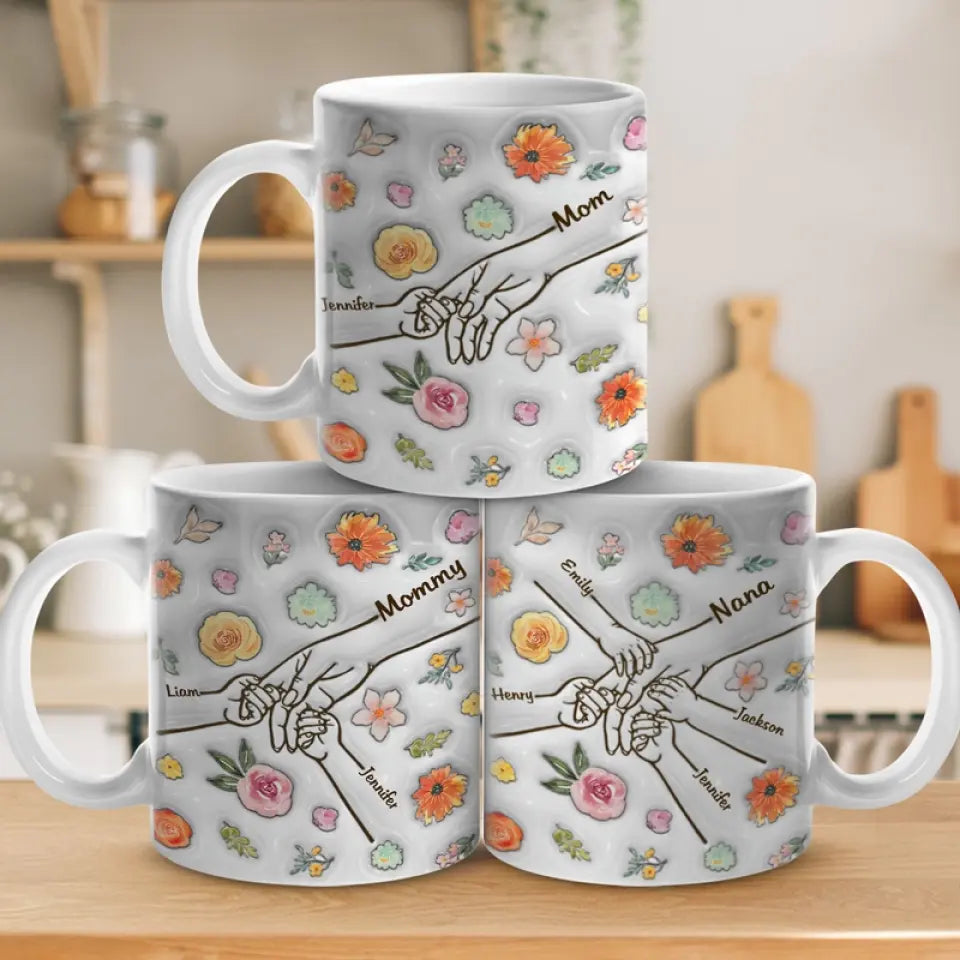 Liens Indéfectibles: Tasse 3D Personnalisée - Maman, Mamie - Cadeau Tendre