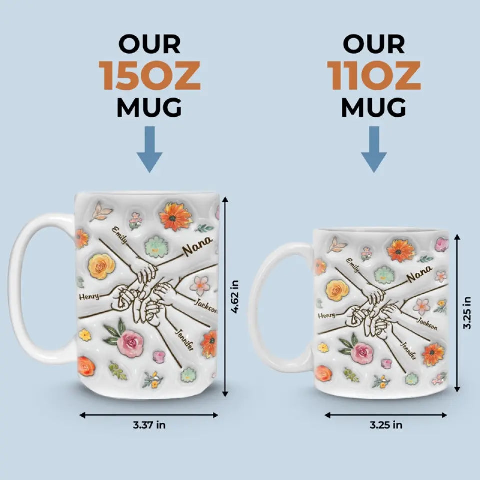 Liens Indéfectibles: Tasse 3D Personnalisée - Maman, Mamie - Cadeau Tendre