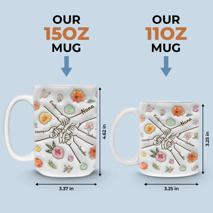 Liens Indéfectibles: Tasse 3D Personnalisée - Maman, Mamie - Cadeau Tendre