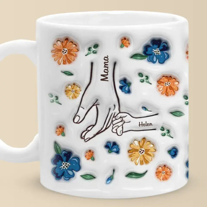 Bonheur Familial: Mug 3D Personnalisé - Mère, Grand-mère - Cadeau Doux