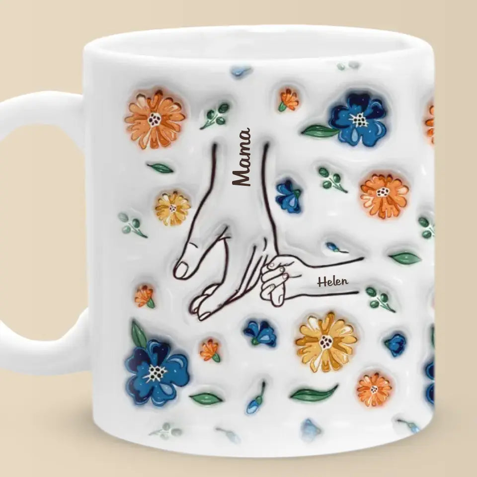 Bonheur Familial: Mug 3D Personnalisé - Mère, Grand-mère - Cadeau Doux