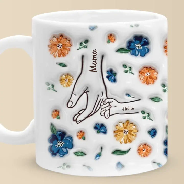 Bonheur Familial: Mug 3D Personnalisé - Mère, Grand-mère - Cadeau Doux