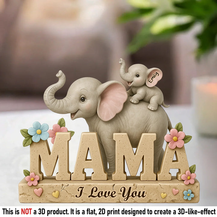 Je t'aime énormément, maman - Plaque acrylique personnalisée pour la famille