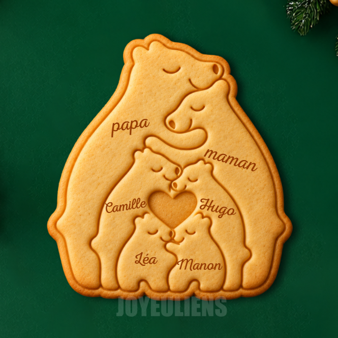 Emporte-pièce personnalisé en forme de famille d'ours