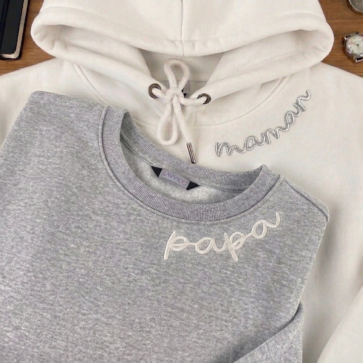 MAMAN Tshirt/Sweatshirt Brodé - Cadeau Parfait pour la Fête des Mères