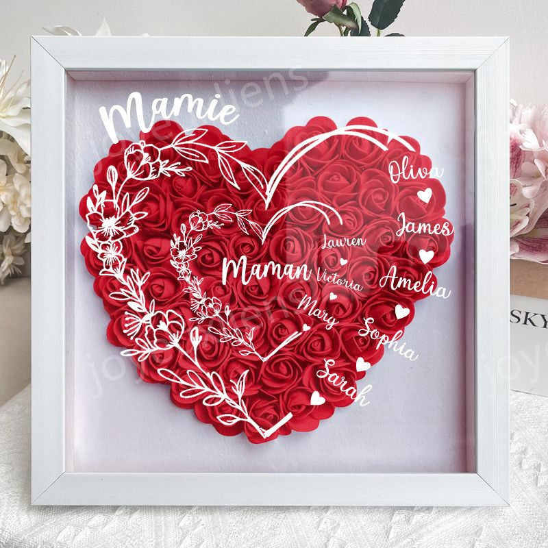 Votre amour a construit cette famille, votre cœur la maintient ensemble - Boîte à fleurs personnalisée pour la famille
