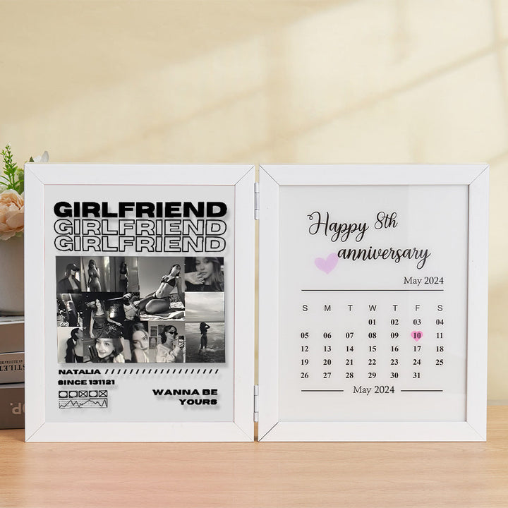 Cadre photo personnalisé avec calendrier anniversaire