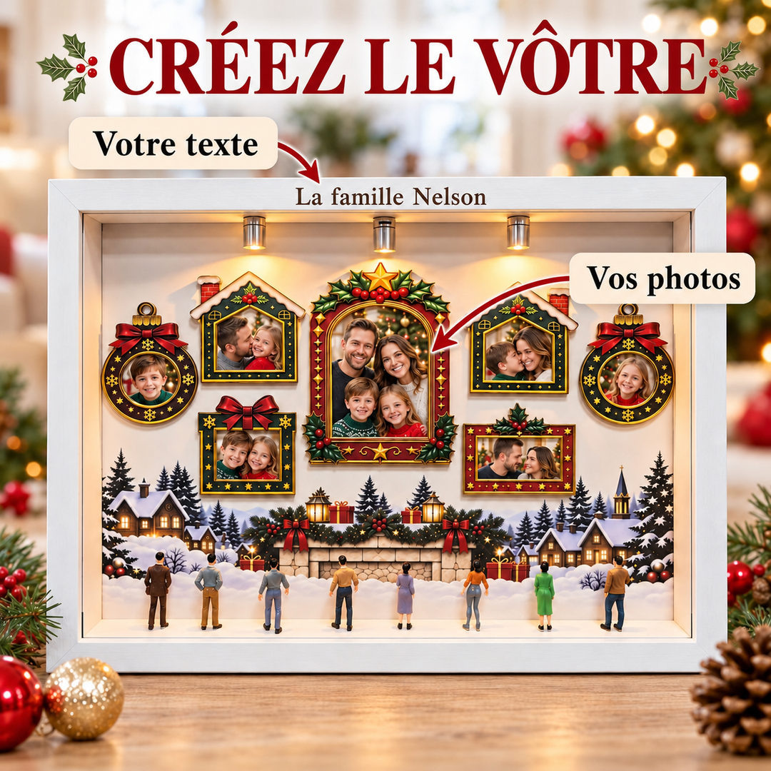 Mini-musée en boîte pour Noël, à personnaliser soi-même avec éclairage – Cadeau de Noël